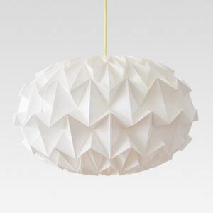 Signature gevouwen papieren origami lamp wit