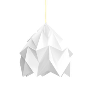 Papieren origami hanglamp Moth XL wit