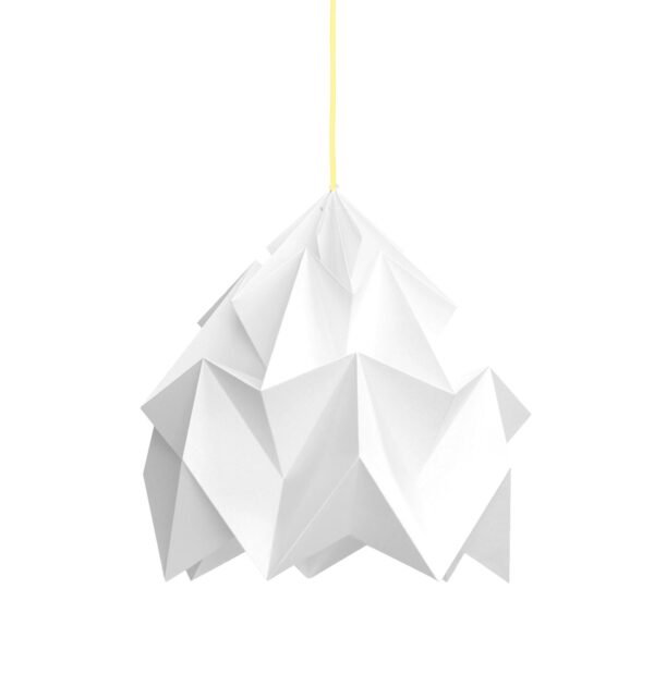 Papieren origami hanglamp Moth XL wit