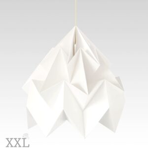 Moth XXL gevouwen papieren origami lamp wit