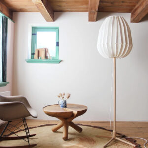 Houten staande lamp Thistle