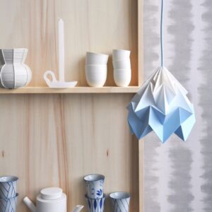 Moth origami lamp gradient blue by Studio Snowpuppe