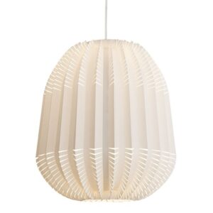 Thistle gevouwen papieren origami lamp wit
